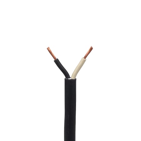 Remington Industries 16 AWG SOOW Portable Cord, 2 Conductor 600V Power Cable, EPDM Wires w/CPE Outer Jacket - 10' Length SOOW1602-10